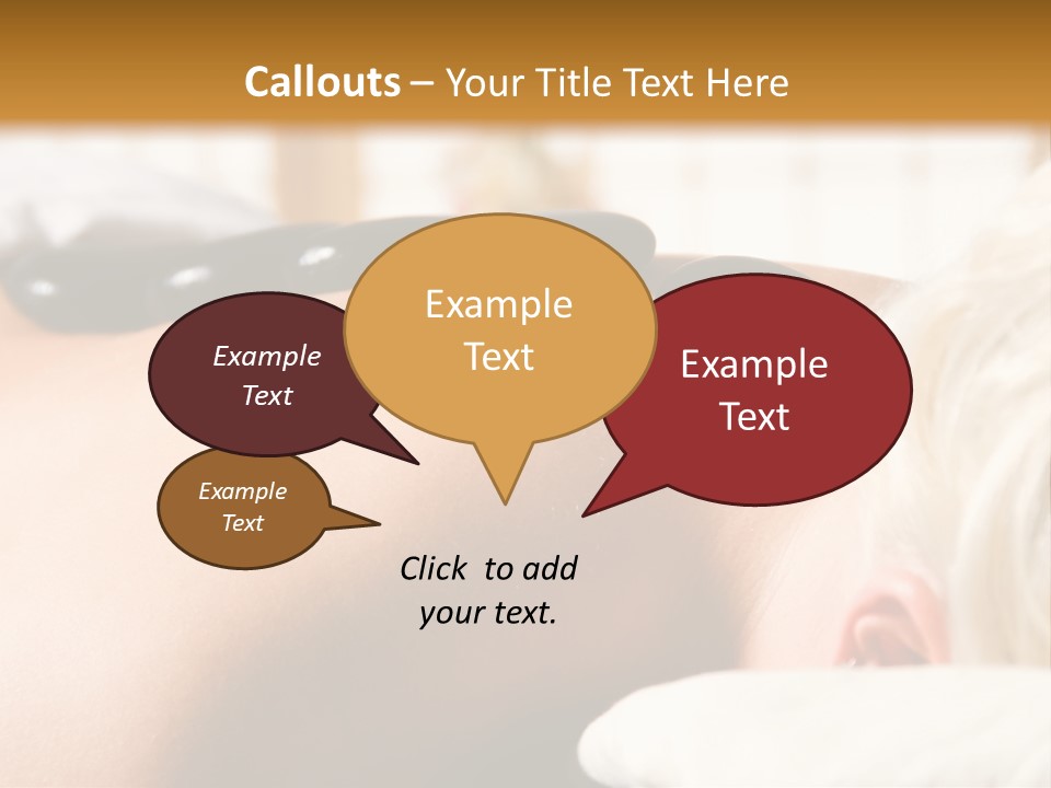 Woman Getting A Hot Stone Massage At A Day Spa PowerPoint Template