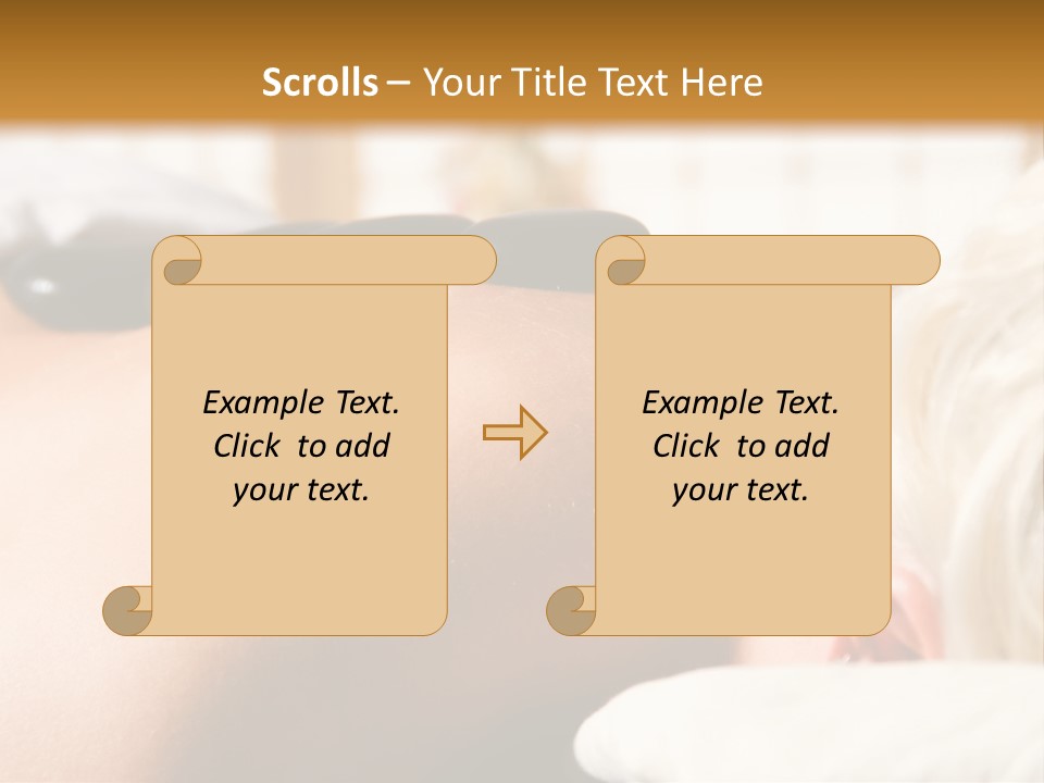 Woman Getting A Hot Stone Massage At A Day Spa PowerPoint Template