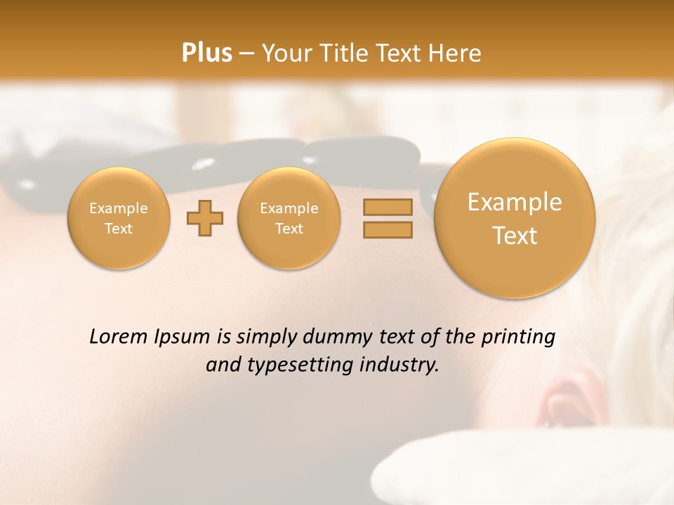 Woman Getting A Hot Stone Massage At A Day Spa PowerPoint Template