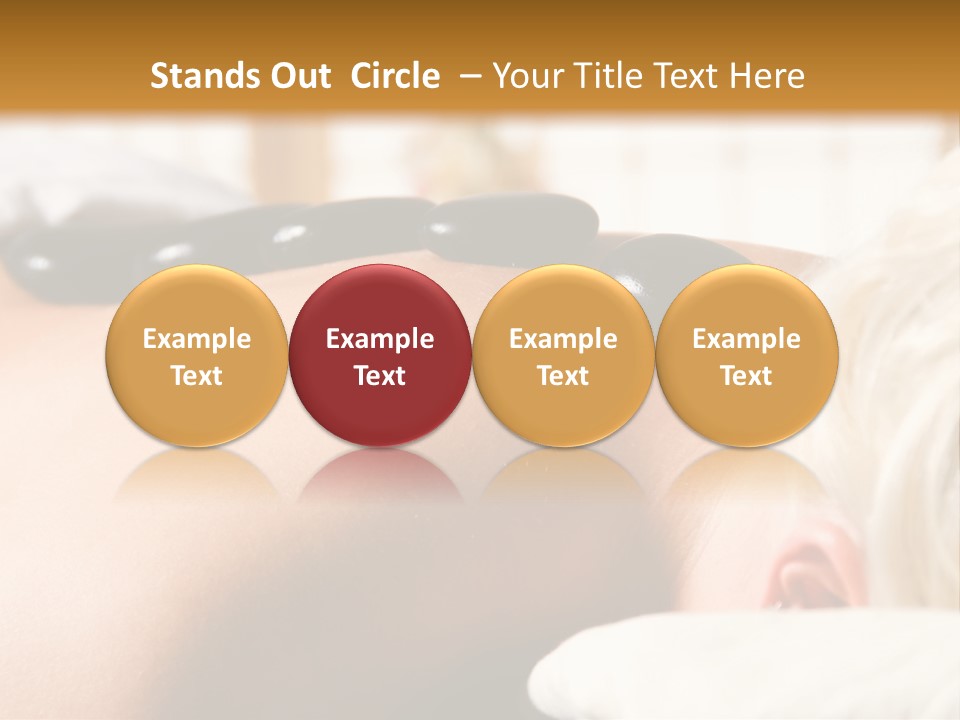 Woman Getting A Hot Stone Massage At A Day Spa PowerPoint Template