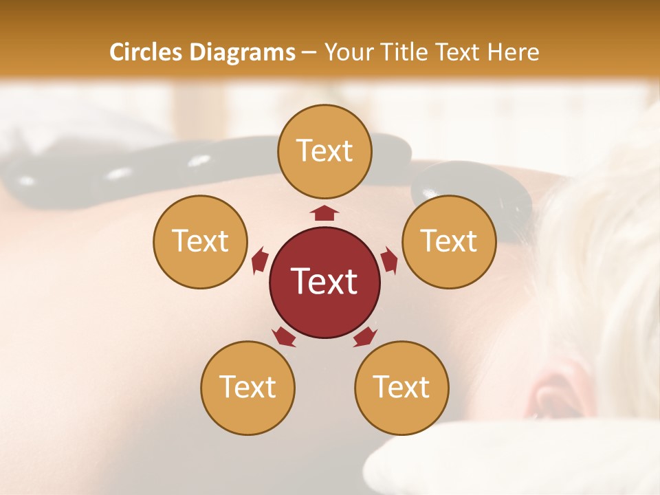 Woman Getting A Hot Stone Massage At A Day Spa PowerPoint Template