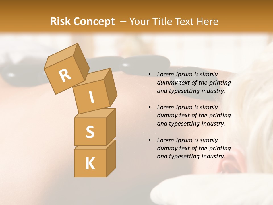 Woman Getting A Hot Stone Massage At A Day Spa PowerPoint Template