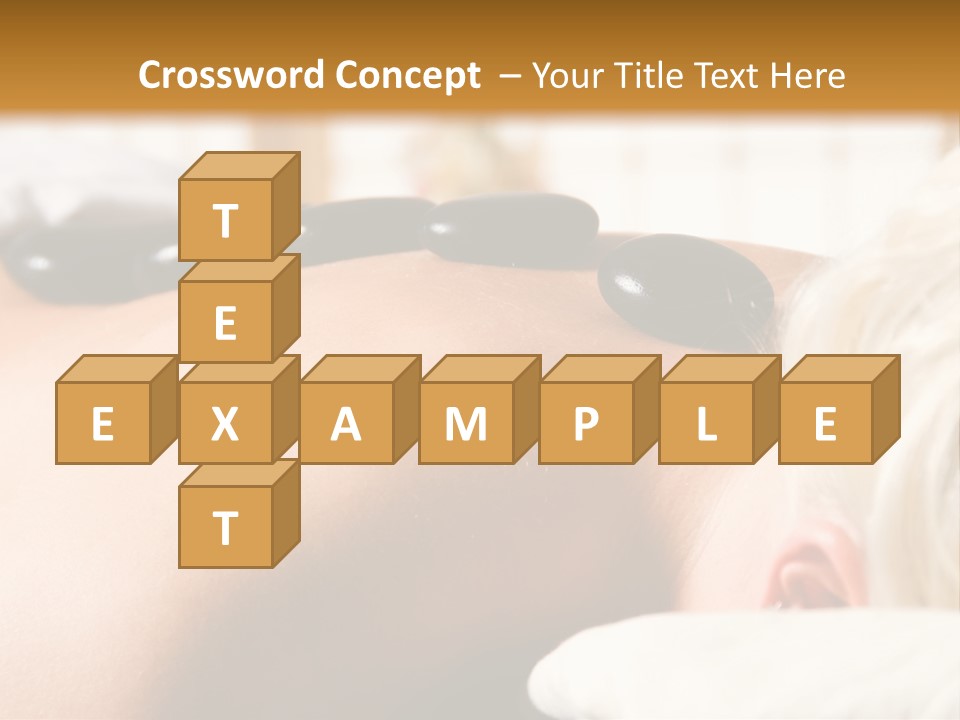 Woman Getting A Hot Stone Massage At A Day Spa PowerPoint Template