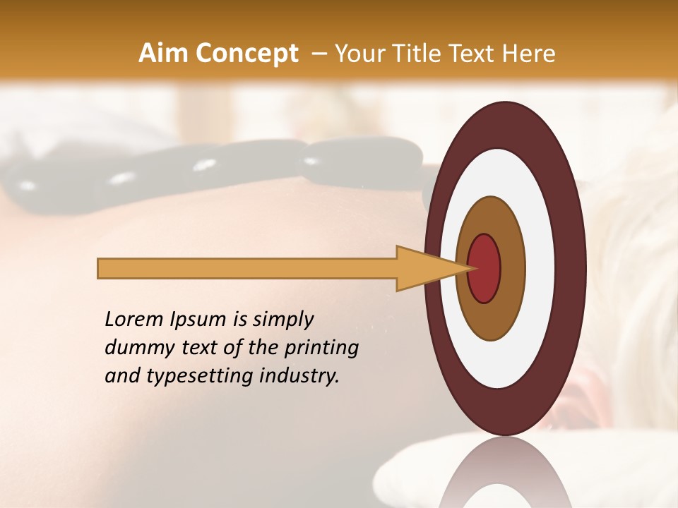 Woman Getting A Hot Stone Massage At A Day Spa PowerPoint Template