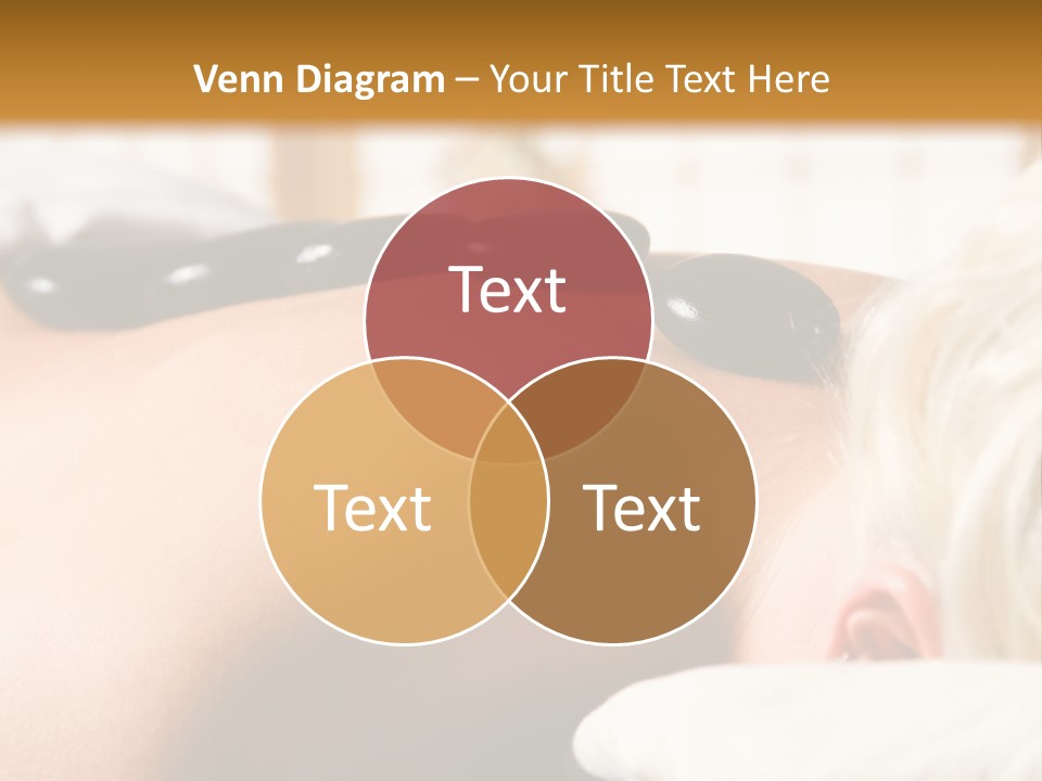 Woman Getting A Hot Stone Massage At A Day Spa PowerPoint Template