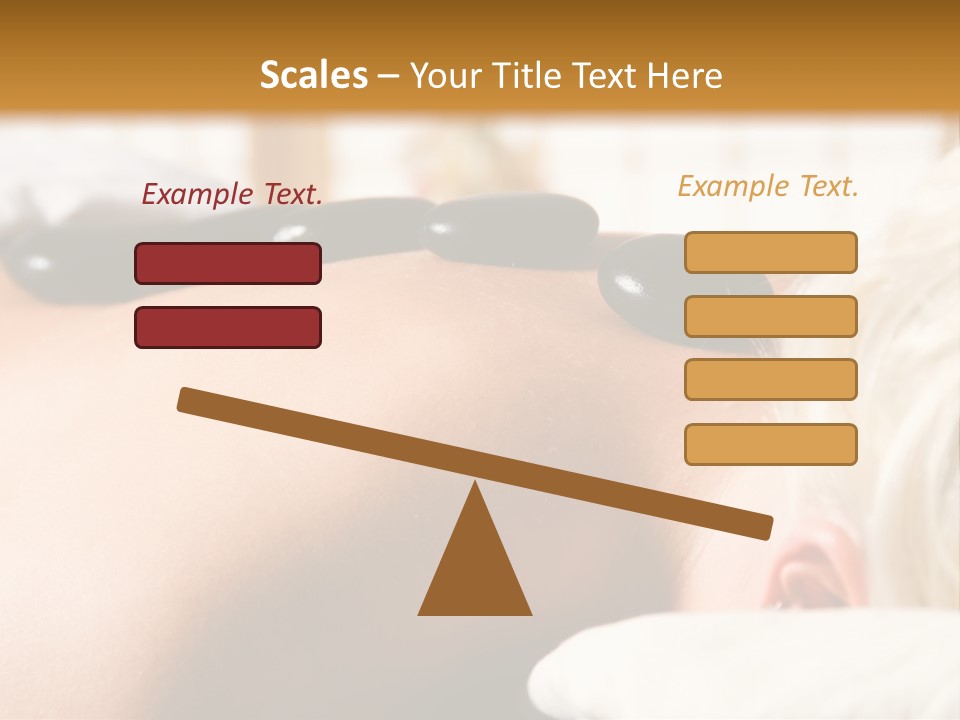 Woman Getting A Hot Stone Massage At A Day Spa PowerPoint Template