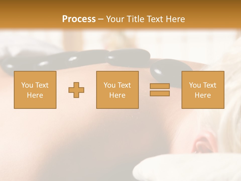Woman Getting A Hot Stone Massage At A Day Spa PowerPoint Template
