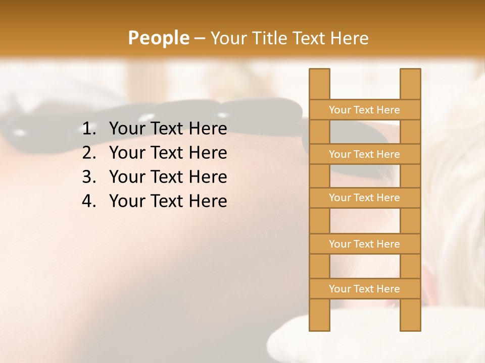 Woman Getting A Hot Stone Massage At A Day Spa PowerPoint Template
