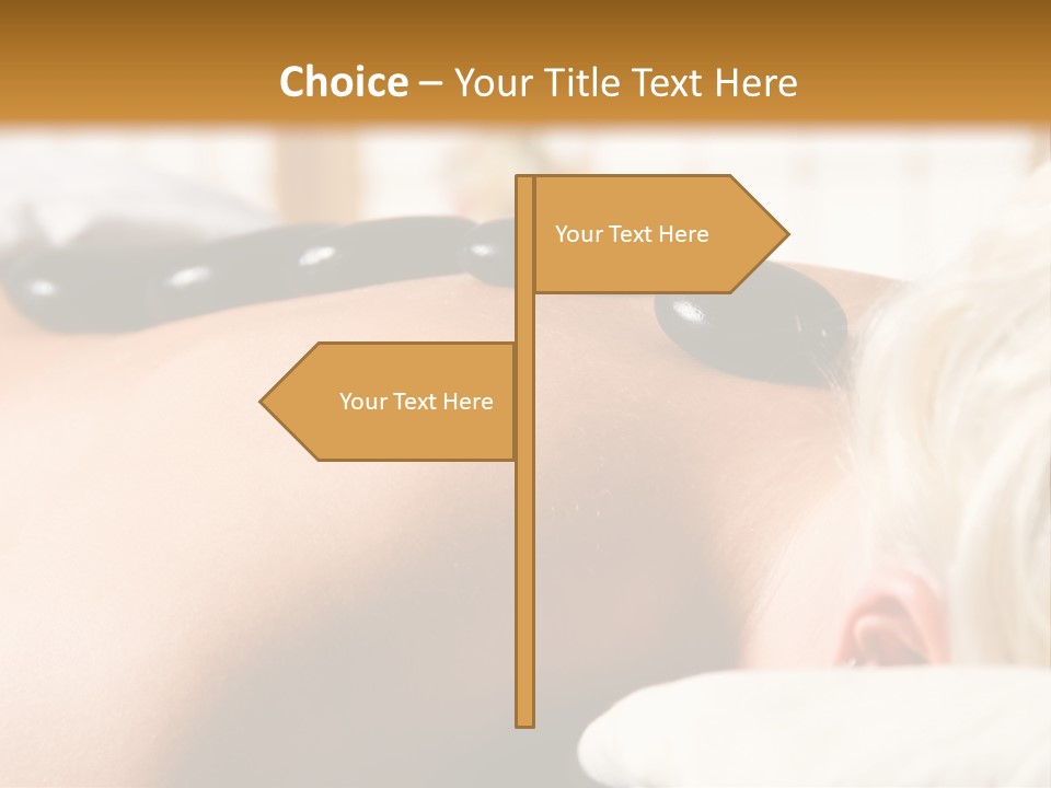 Woman Getting A Hot Stone Massage At A Day Spa PowerPoint Template