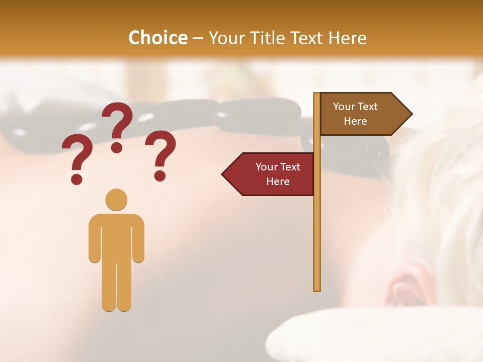 Woman Getting A Hot Stone Massage At A Day Spa PowerPoint Template