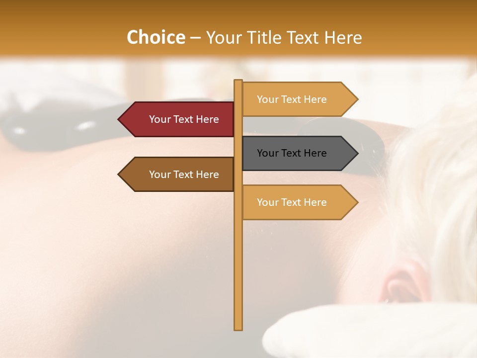 Woman Getting A Hot Stone Massage At A Day Spa PowerPoint Template