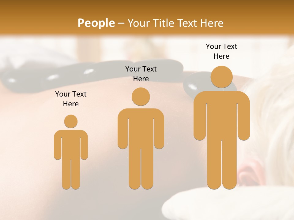 Woman Getting A Hot Stone Massage At A Day Spa PowerPoint Template