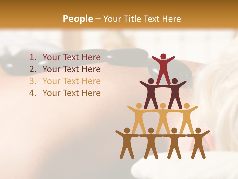 Woman Getting A Hot Stone Massage At A Day Spa PowerPoint Template