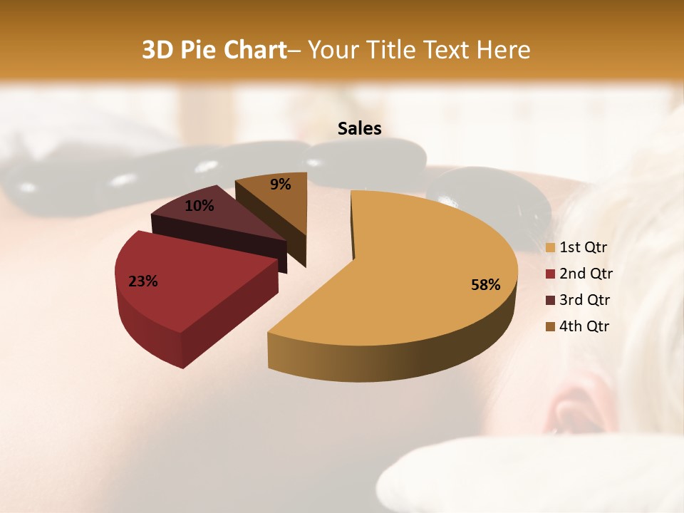 Woman Getting A Hot Stone Massage At A Day Spa PowerPoint Template