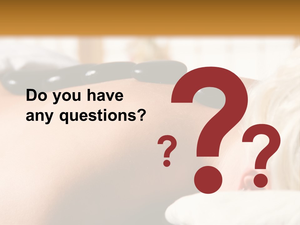 Woman Getting A Hot Stone Massage At A Day Spa PowerPoint Template