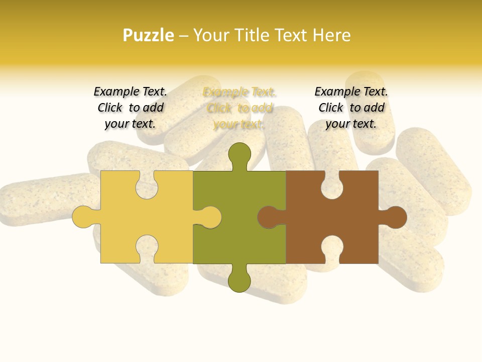 A Number Of Vitamin Supplement Pills Isolated On White PowerPoint Template