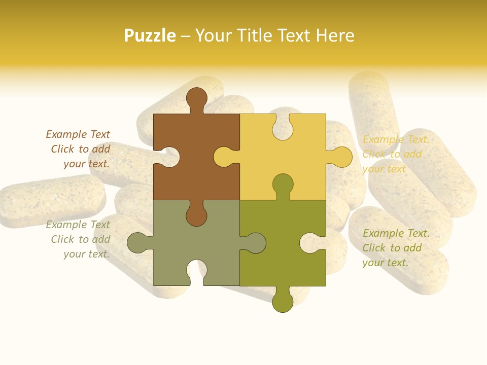 A Number Of Vitamin Supplement Pills Isolated On White PowerPoint Template