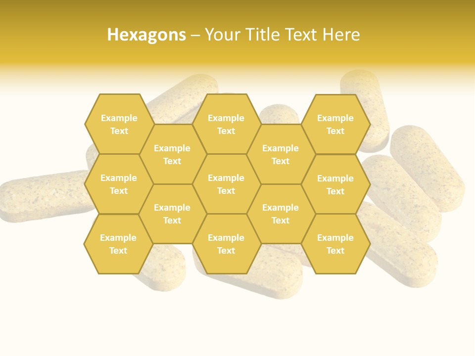 A Number Of Vitamin Supplement Pills Isolated On White PowerPoint Template