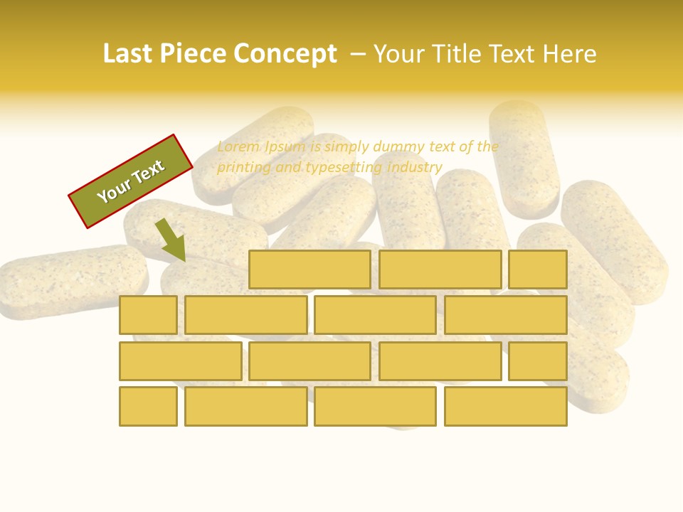 A Number Of Vitamin Supplement Pills Isolated On White PowerPoint Template