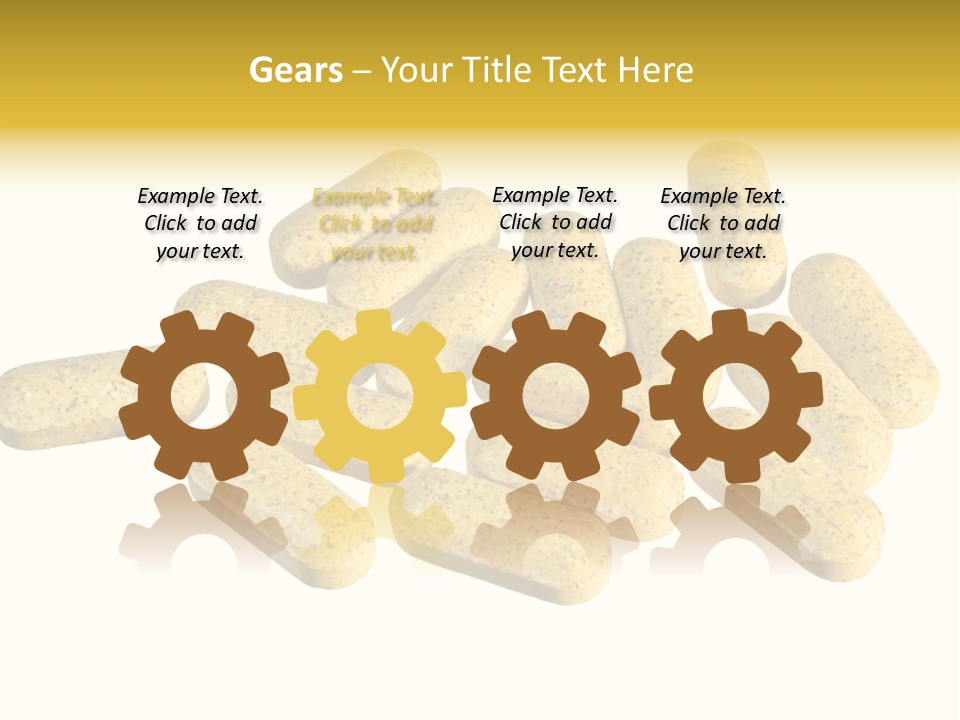 A Number Of Vitamin Supplement Pills Isolated On White PowerPoint Template