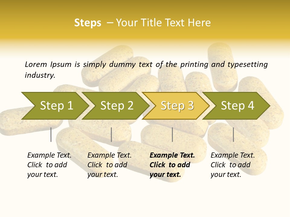 A Number Of Vitamin Supplement Pills Isolated On White PowerPoint Template