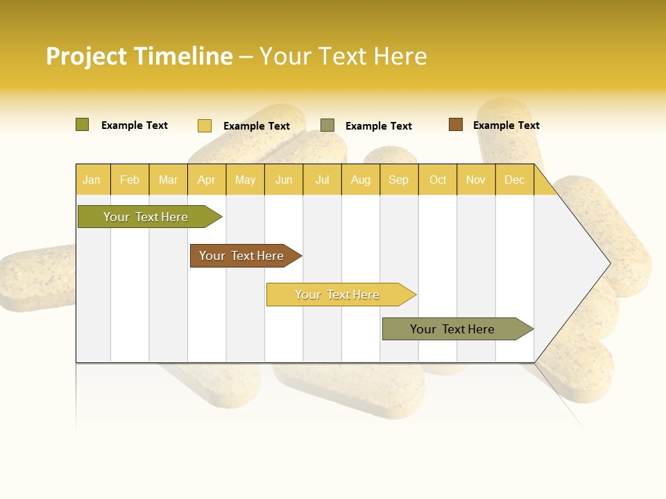A Number Of Vitamin Supplement Pills Isolated On White PowerPoint Template