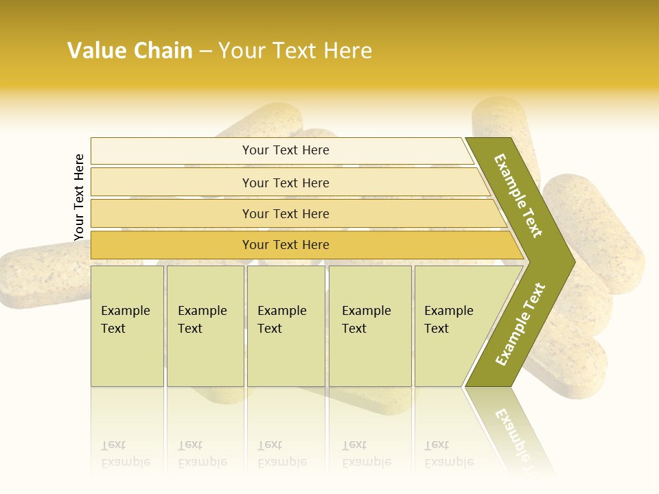 A Number Of Vitamin Supplement Pills Isolated On White PowerPoint Template