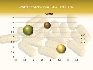 A Number Of Vitamin Supplement Pills Isolated On White PowerPoint Template