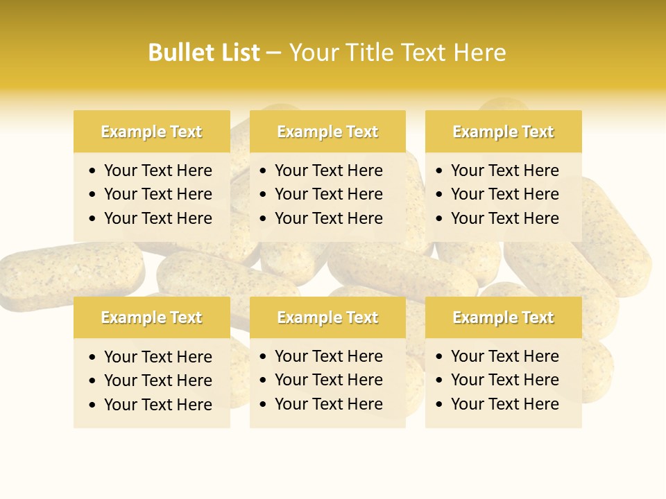 A Number Of Vitamin Supplement Pills Isolated On White PowerPoint Template