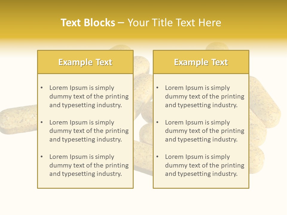 A Number Of Vitamin Supplement Pills Isolated On White PowerPoint Template