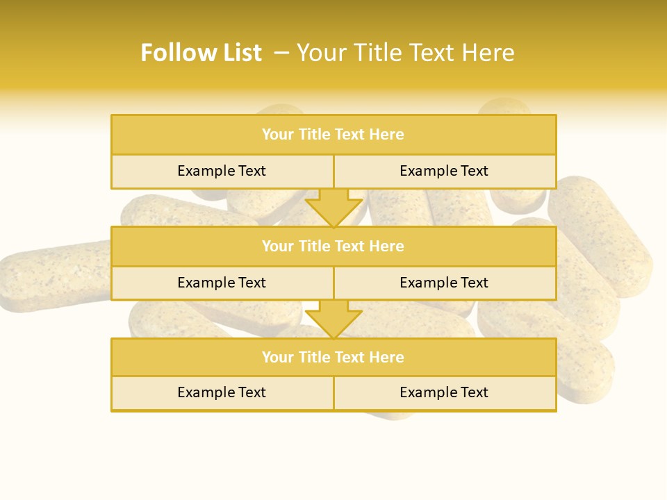 A Number Of Vitamin Supplement Pills Isolated On White PowerPoint Template