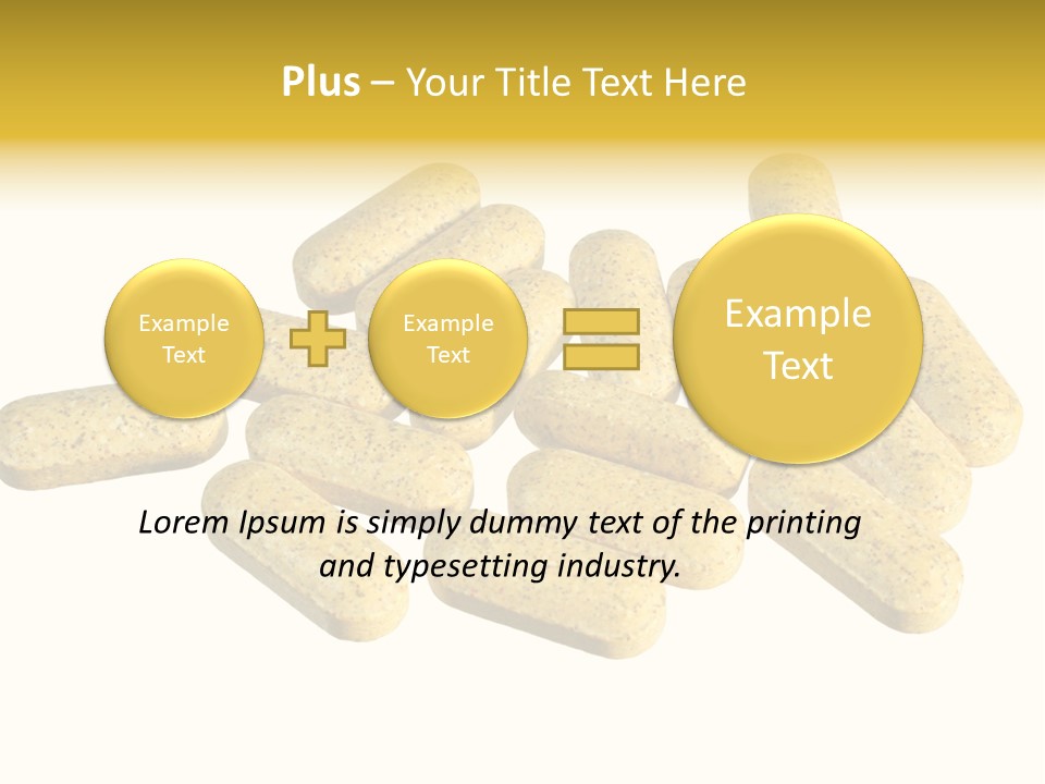 A Number Of Vitamin Supplement Pills Isolated On White PowerPoint Template