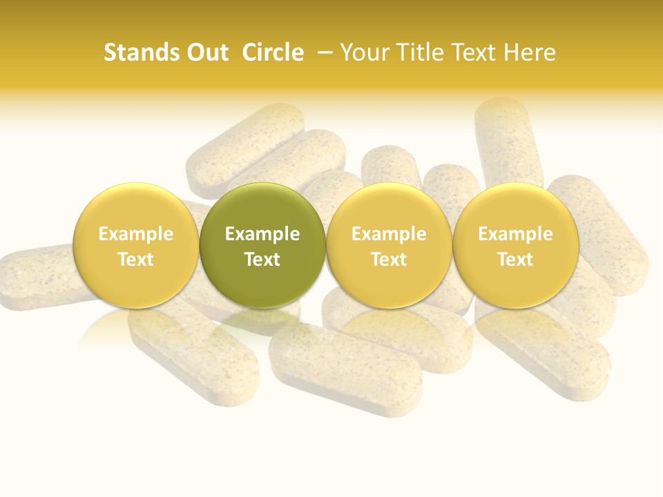 A Number Of Vitamin Supplement Pills Isolated On White PowerPoint Template