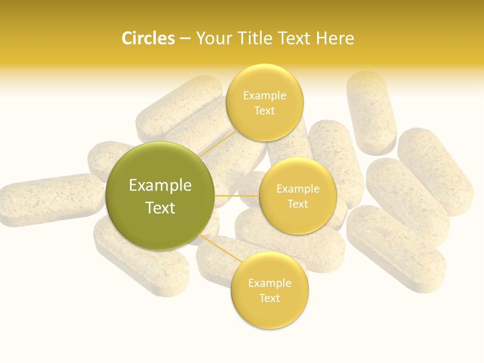 A Number Of Vitamin Supplement Pills Isolated On White PowerPoint Template