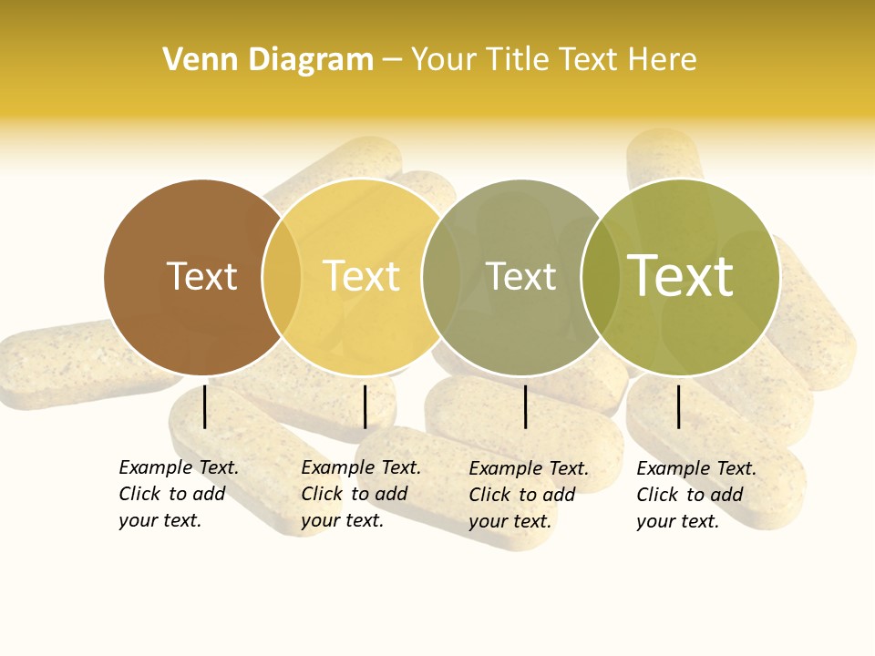 A Number Of Vitamin Supplement Pills Isolated On White PowerPoint Template