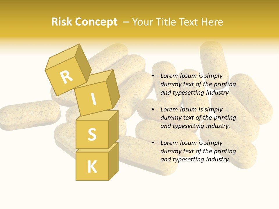 A Number Of Vitamin Supplement Pills Isolated On White PowerPoint Template