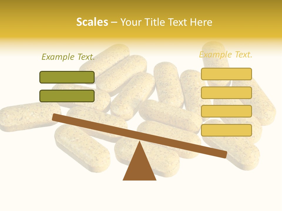 A Number Of Vitamin Supplement Pills Isolated On White PowerPoint Template