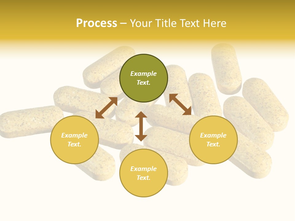 A Number Of Vitamin Supplement Pills Isolated On White PowerPoint Template