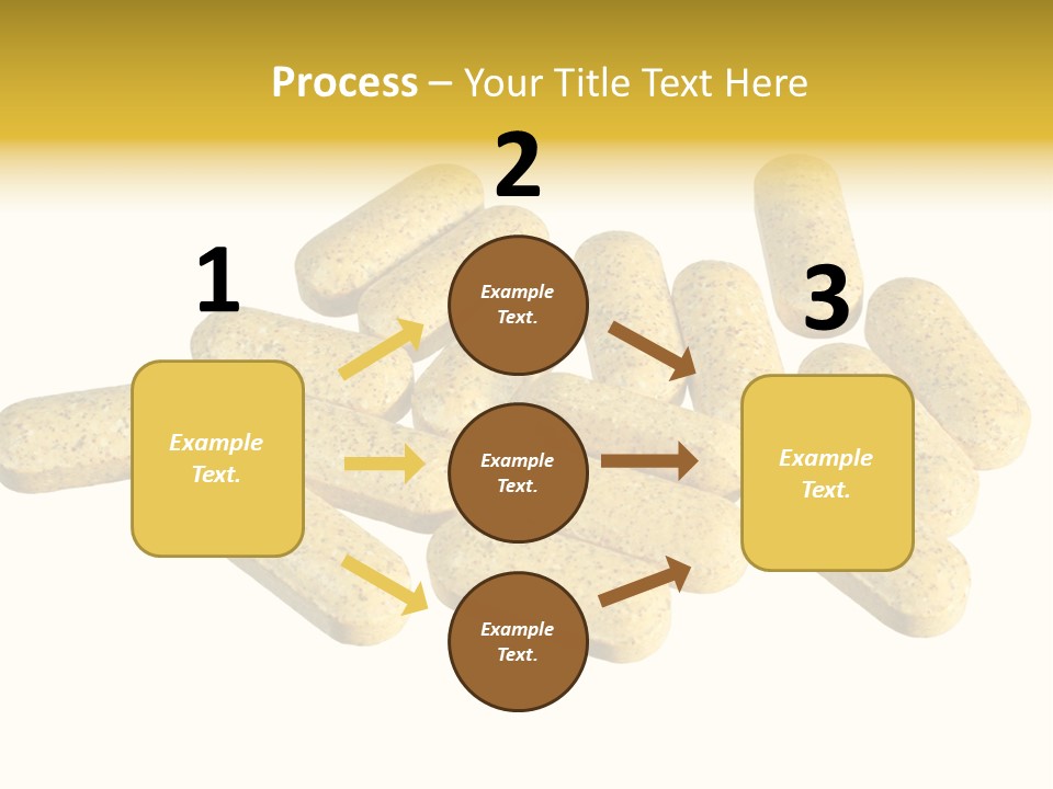A Number Of Vitamin Supplement Pills Isolated On White PowerPoint Template