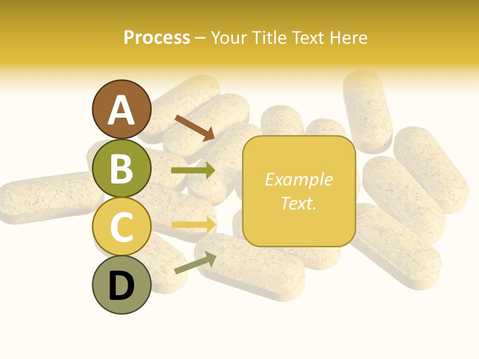 A Number Of Vitamin Supplement Pills Isolated On White PowerPoint Template