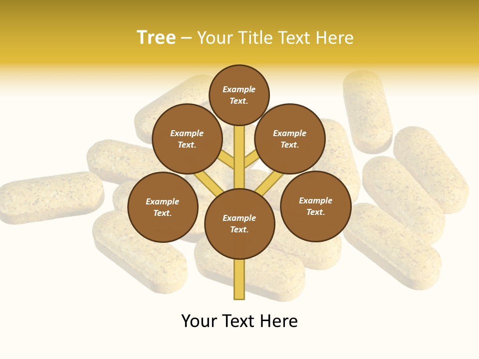 A Number Of Vitamin Supplement Pills Isolated On White PowerPoint Template