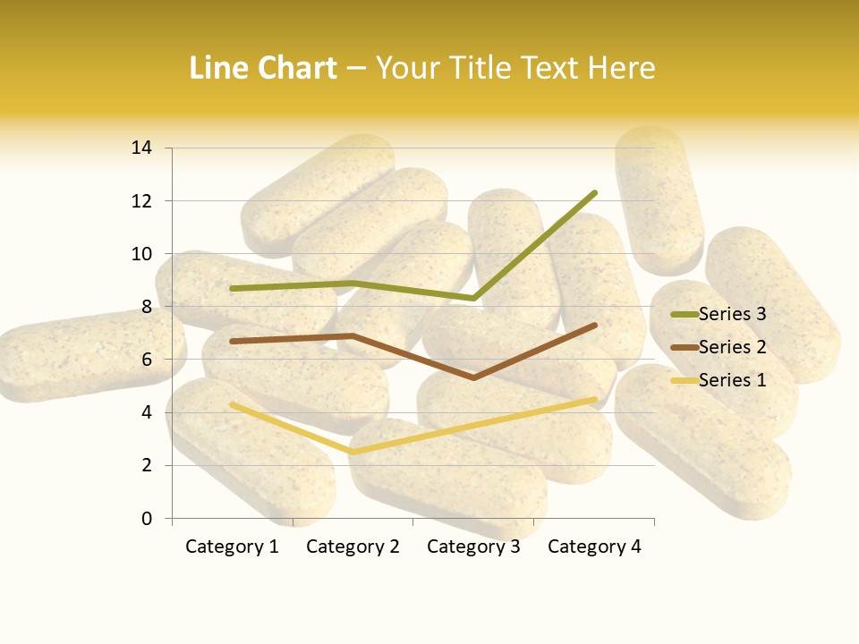 A Number Of Vitamin Supplement Pills Isolated On White PowerPoint Template