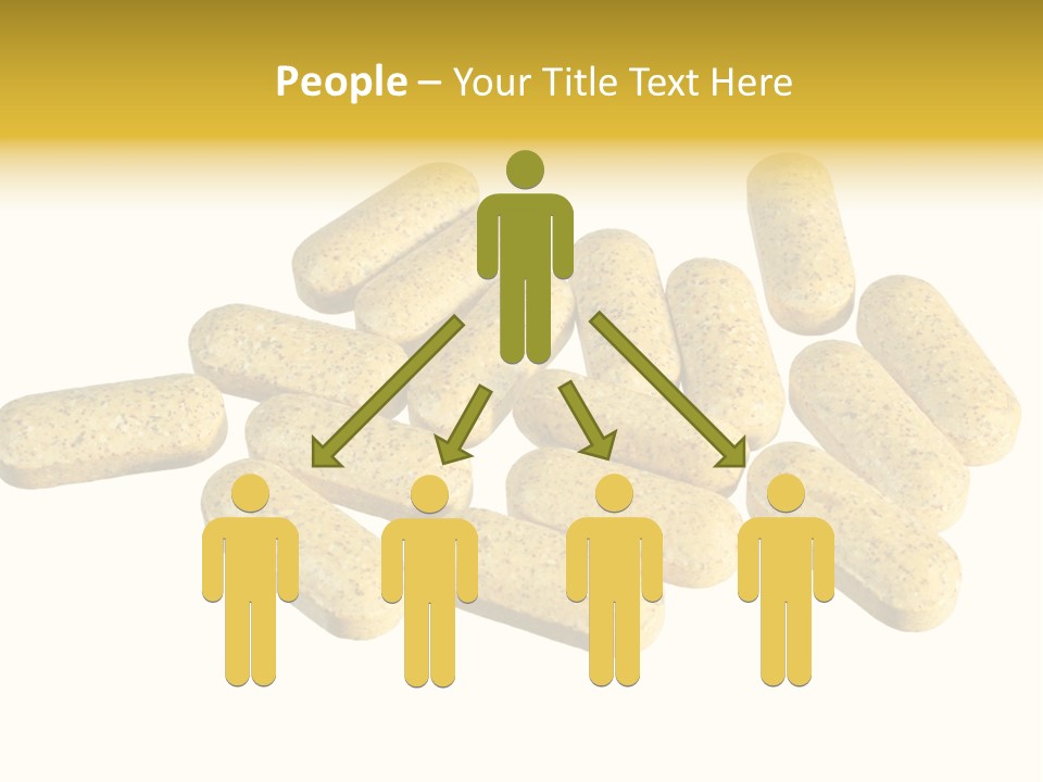 A Number Of Vitamin Supplement Pills Isolated On White PowerPoint Template