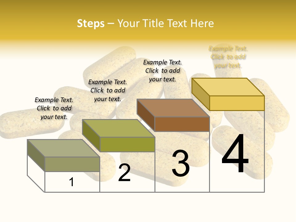 A Number Of Vitamin Supplement Pills Isolated On White PowerPoint Template