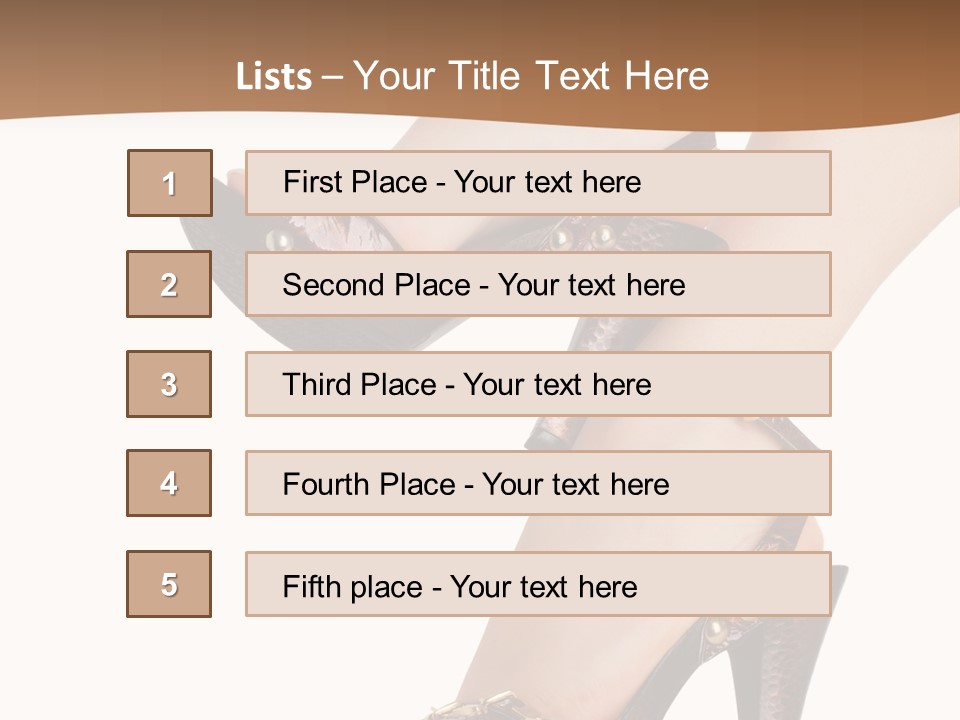 Elegant Shoes On Pretty Feet PowerPoint Template