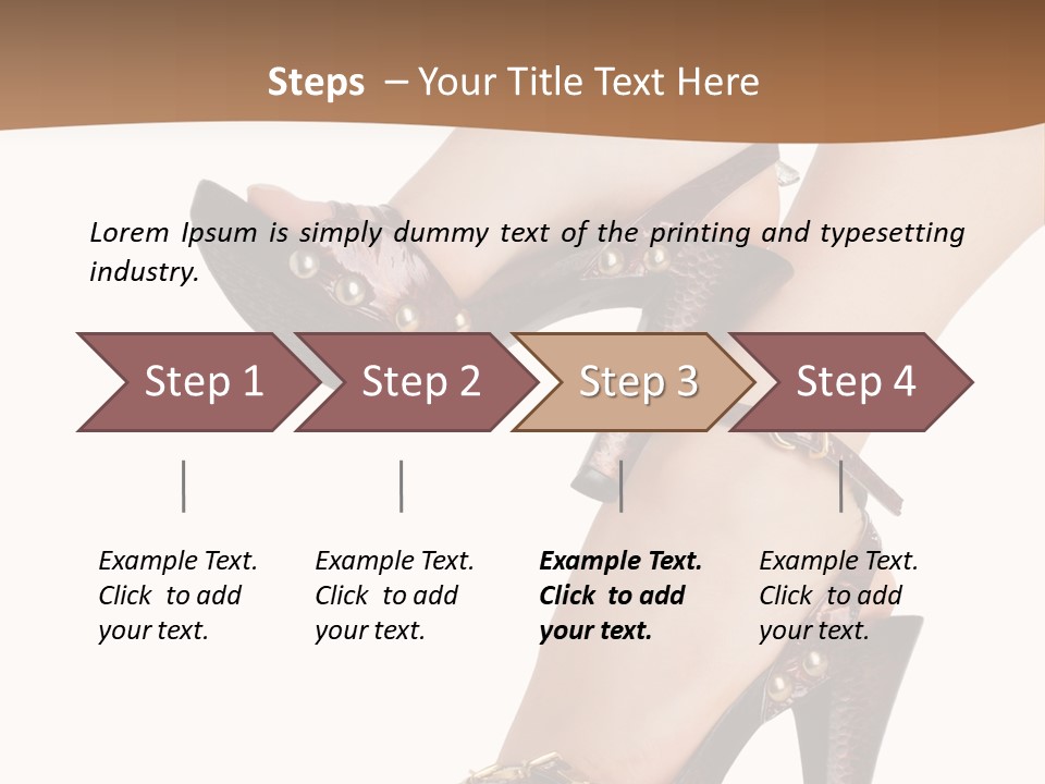 Elegant Shoes On Pretty Feet PowerPoint Template