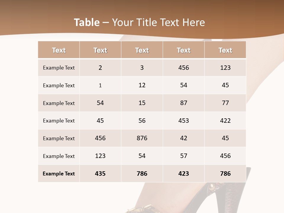 Elegant Shoes On Pretty Feet PowerPoint Template