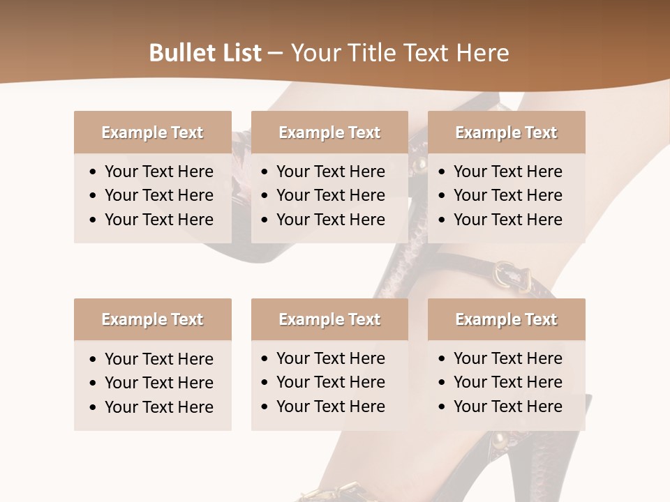 Elegant Shoes On Pretty Feet PowerPoint Template