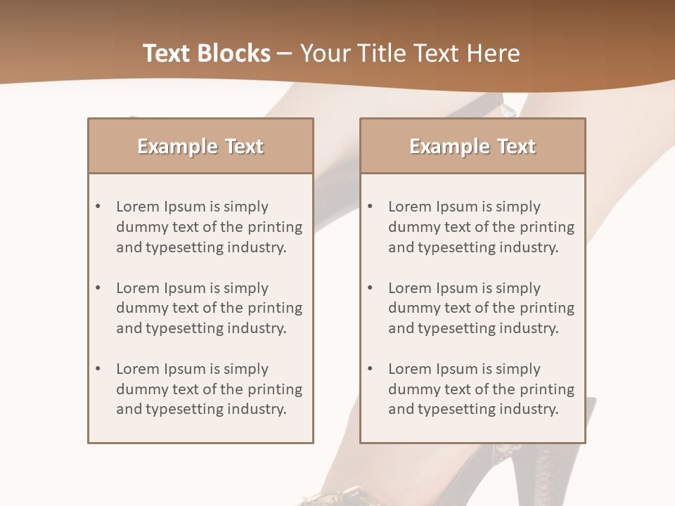 Elegant Shoes On Pretty Feet PowerPoint Template