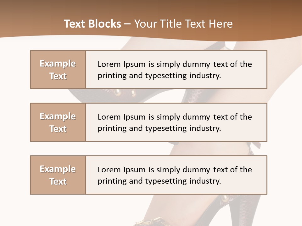 Elegant Shoes On Pretty Feet PowerPoint Template